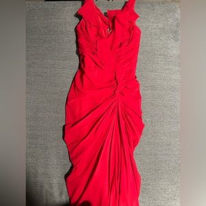Badgley Mischka Full Length Red Gown